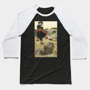 Pirate William Kidd Burying Treasure by Howard Pyle Baseball T-Shirt